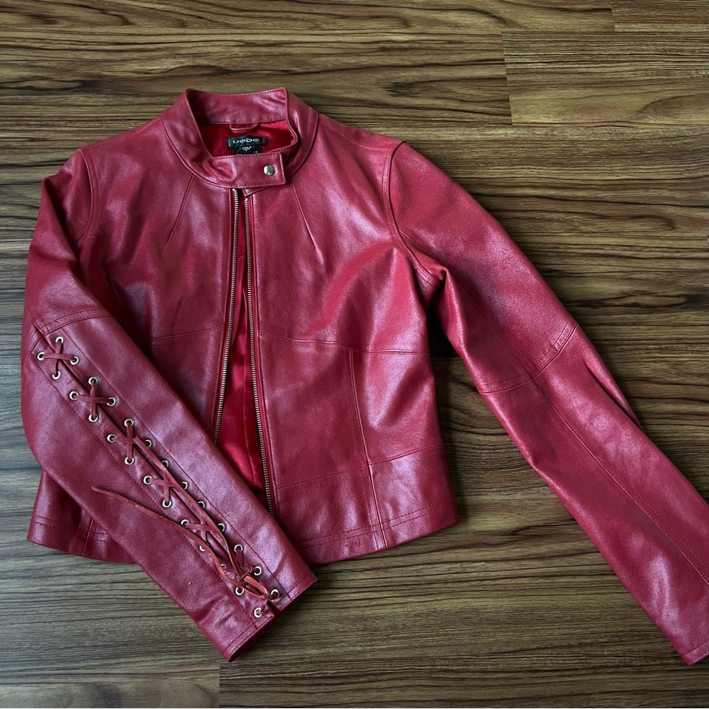 Bebe leather jacket